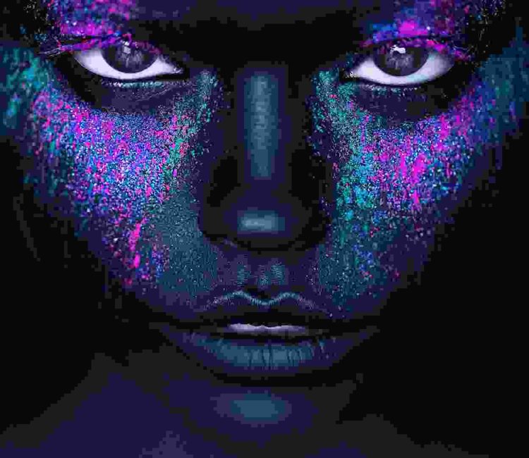 The effect of multicolor painting