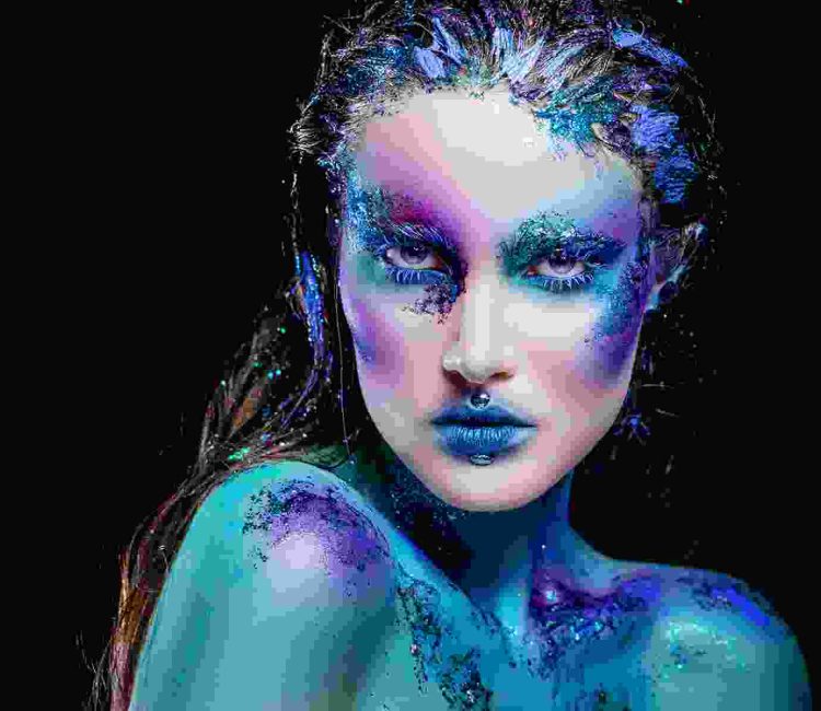 The full body paint of the model